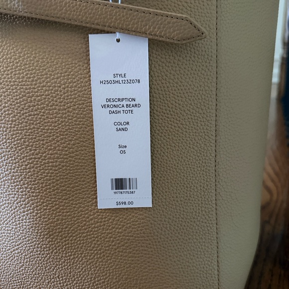 Veronica Beard Beige Leather Tote - Picture 5 of 5
